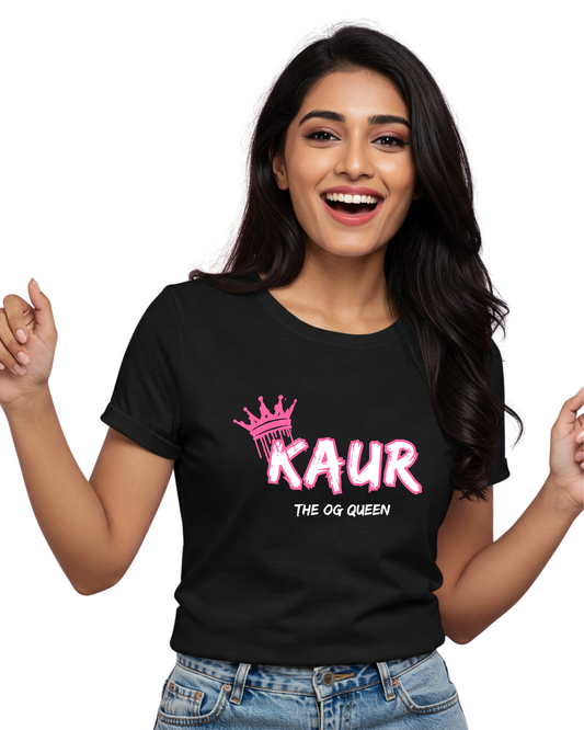 Kaur The OG Queen | Bold Graphic Tee for Queens